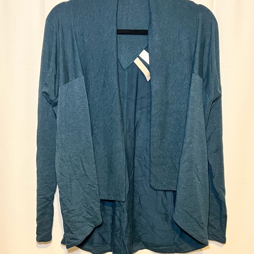 Athleta Forest Green Nirvana Cardigan Long Sleeve Lightweight Layering Sz Small